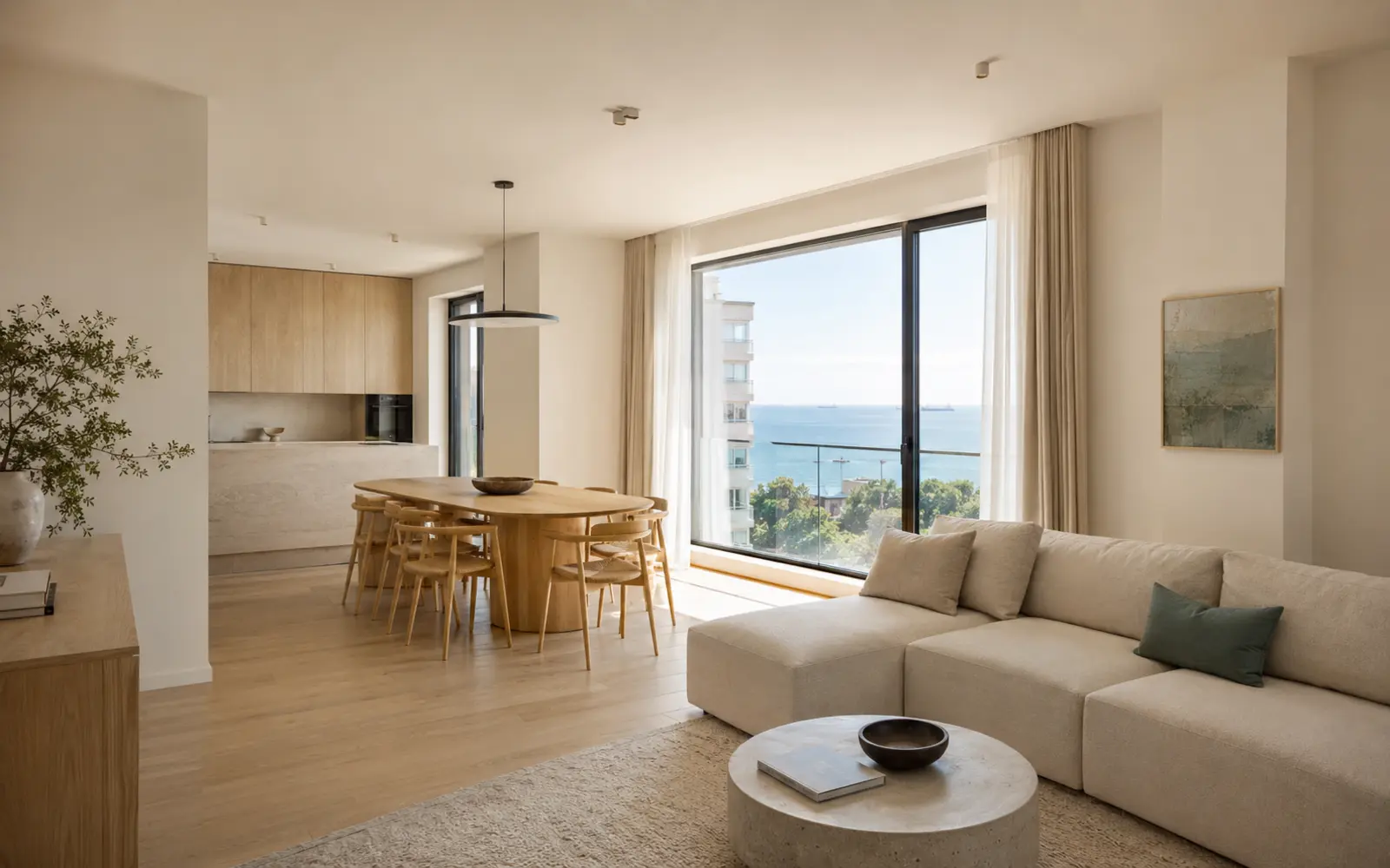 Living premium cu vedere spre mare, fotografiat de Mezzio